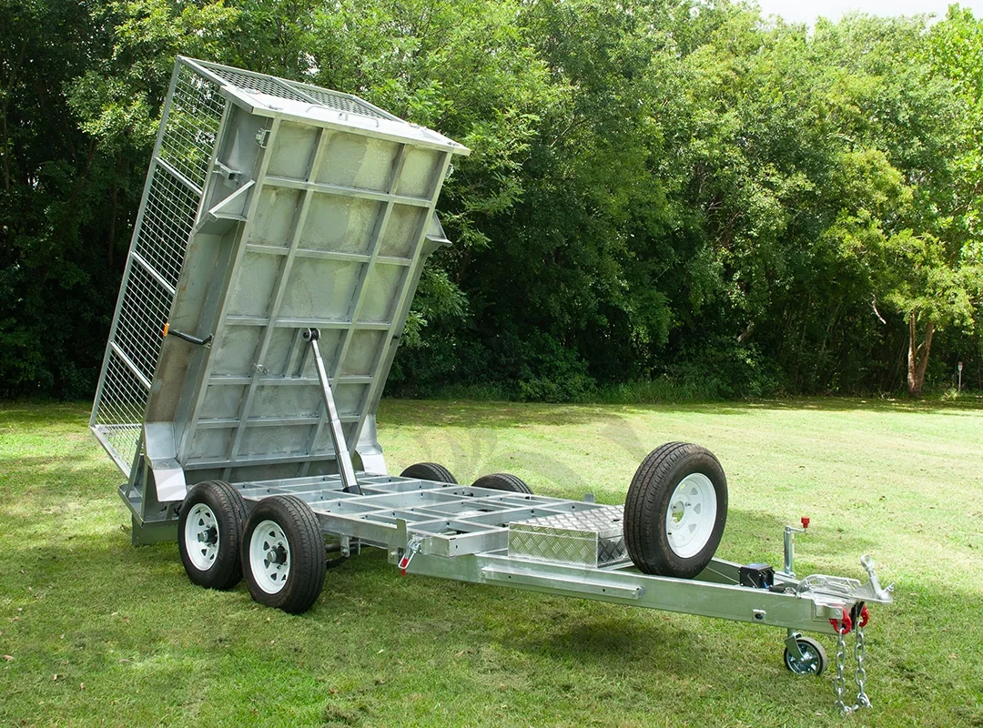 10x5 Hydraulic Tipper Trailer with Plant Ramps for hire